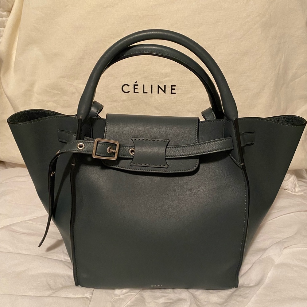Celine Small Big Bag - Rare Blue/Grey Calfskin Pristine Condition 10/10